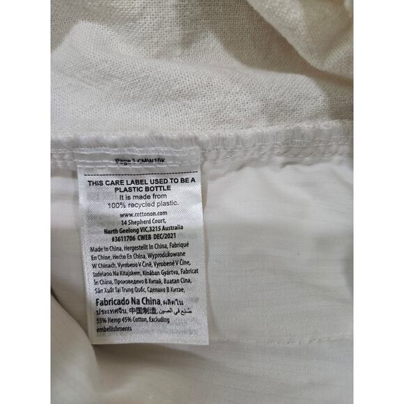 Hemp Cotton On Unisex Size Large Natural Pull On Shorts Pockets Mock Fly  #753 - Picture 8 of 9